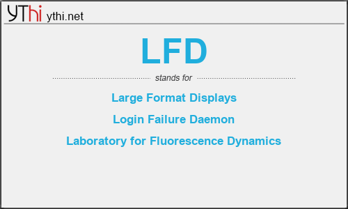 What does LFD mean? What is the full form of LFD?