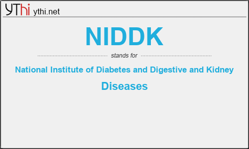 What does NIDDK mean? What is the full form of NIDDK?