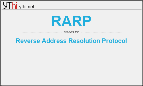 What does RARP mean? What is the full form of RARP?