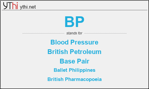 What does BP mean? What is the full form of BP?