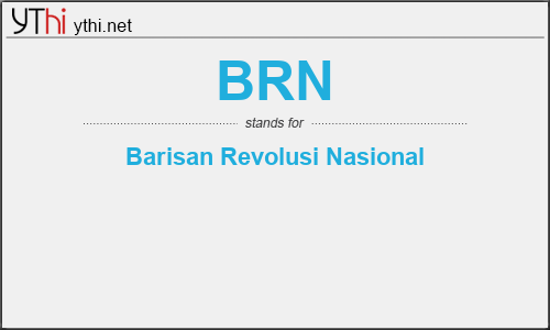 What does BRN mean? What is the full form of BRN?