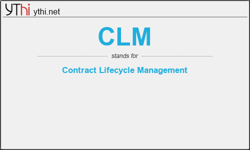 What does CLM mean? What is the full form of CLM?