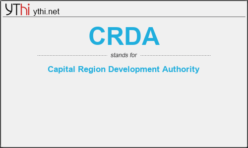 What does CRDA mean? What is the full form of CRDA?