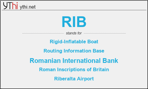 What does RIB mean? What is the full form of RIB?