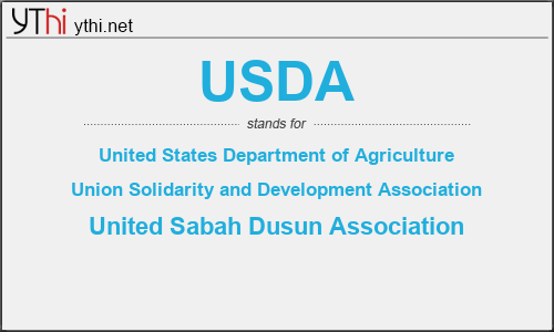 What does USDA mean? What is the full form of USDA?