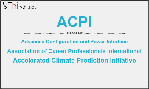 What does ACPI mean? What is the full form of ACPI?