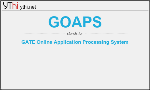 What does GOAPS mean? What is the full form of GOAPS?