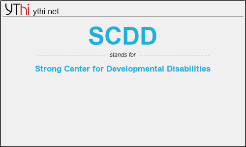 What does SCDD mean? What is the full form of SCDD?