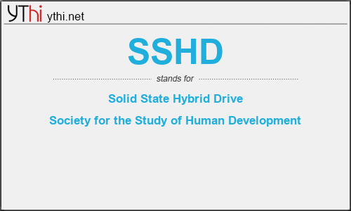 What does SSHD mean? What is the full form of SSHD?