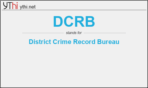 What does DCRB mean? What is the full form of DCRB?
