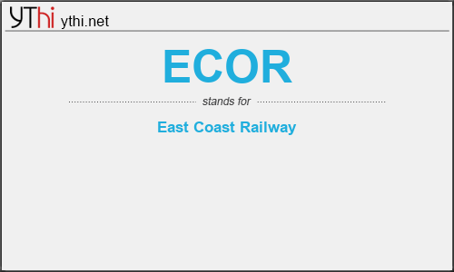 What does ECOR mean? What is the full form of ECOR?