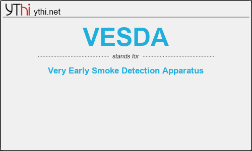 What does VESDA mean? What is the full form of VESDA?