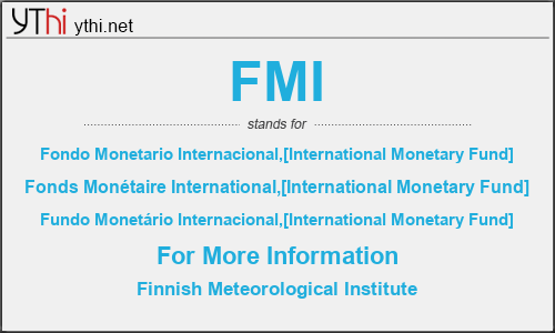 What does FMI mean? What is the full form of FMI?