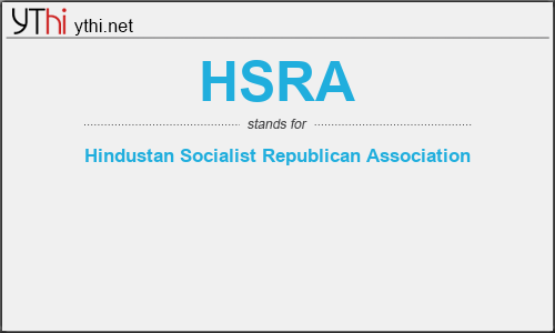 What does HSRA mean? What is the full form of HSRA?