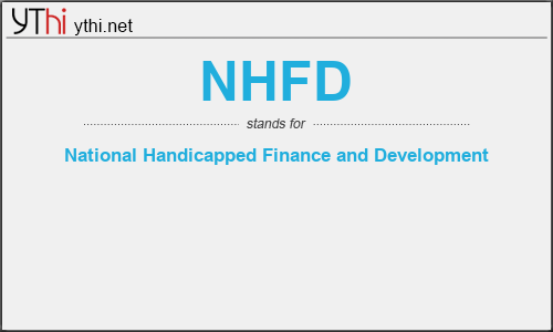 What does NHFD mean? What is the full form of NHFD?