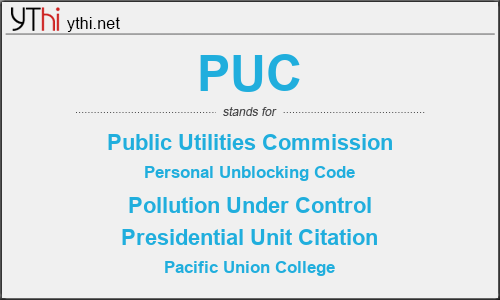What does PUC mean? What is the full form of PUC?