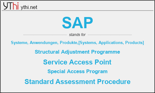 What does SAP mean? What is the full form of SAP?