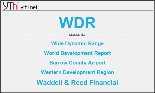 What does WDR mean? What is the full form of WDR?