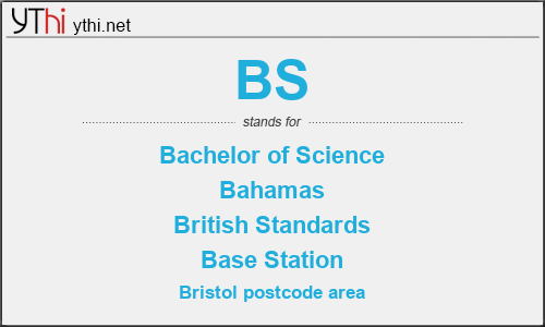 What does BS mean? What is the full form of BS?