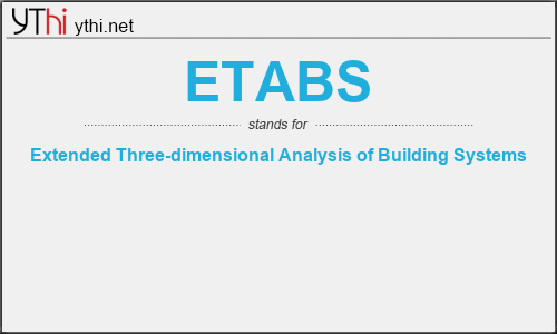 What does ETABS mean? What is the full form of ETABS?