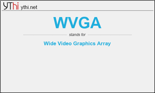 What does WVGA mean? What is the full form of WVGA?