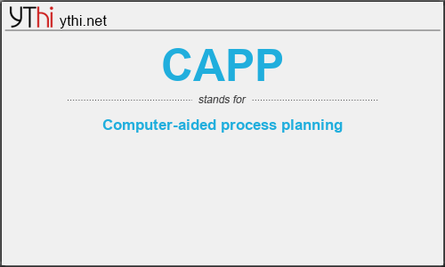 What does CAPP mean? What is the full form of CAPP?