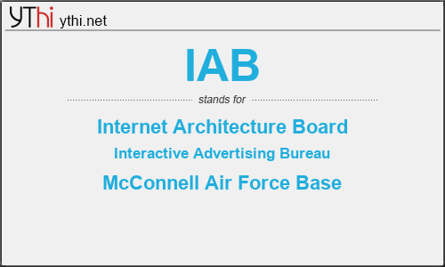 What does IAB mean? What is the full form of IAB?