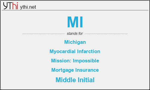 What does MI mean? What is the full form of MI?