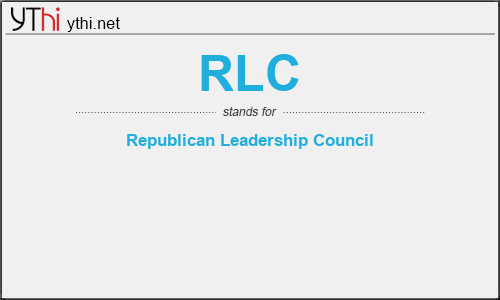 What does RLC mean? What is the full form of RLC?