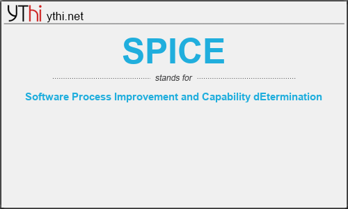 What does SPICE mean? What is the full form of SPICE?