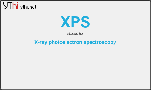 What does XPS mean? What is the full form of XPS?