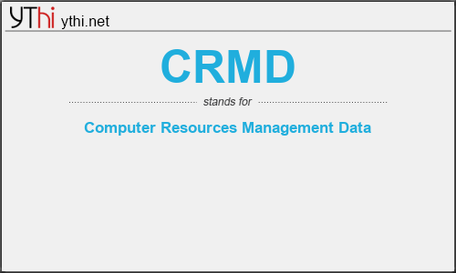 What does CRMD mean? What is the full form of CRMD?