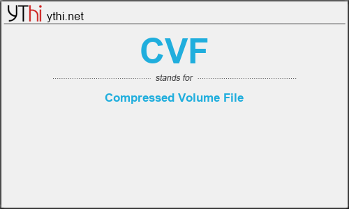 What does CVF mean? What is the full form of CVF?