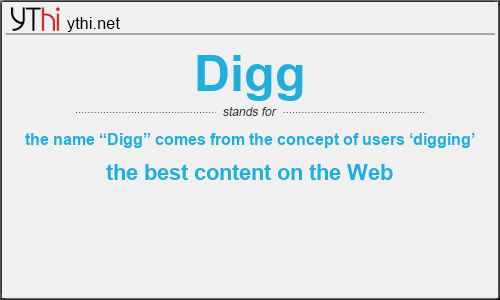 What does DIGG mean? What is the full form of DIGG?