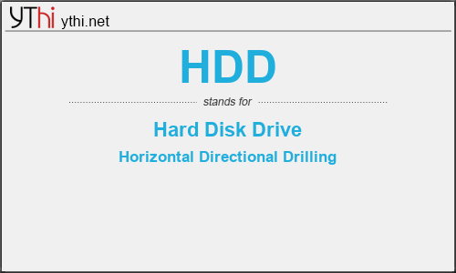 What does HDD mean? What is the full form of HDD?