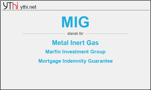 What does MIG mean? What is the full form of MIG?