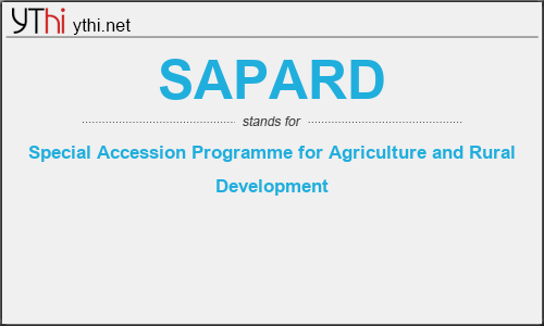 What does SAPARD mean? What is the full form of SAPARD?