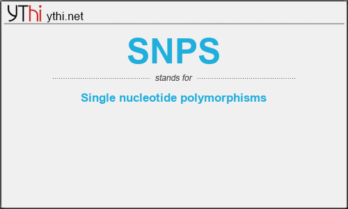 What does SNPS mean? What is the full form of SNPS?