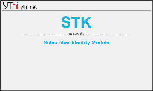 What does STK mean? What is the full form of STK?