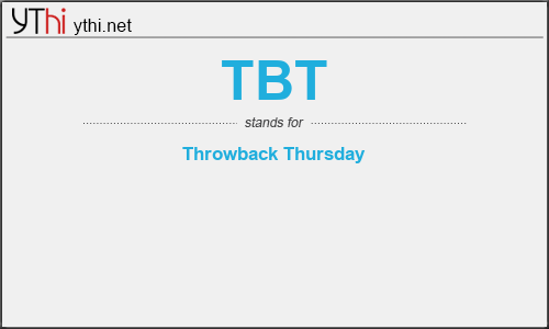 What does TBT mean? What is the full form of TBT?