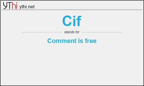 What does CIF mean? What is the full form of CIF?