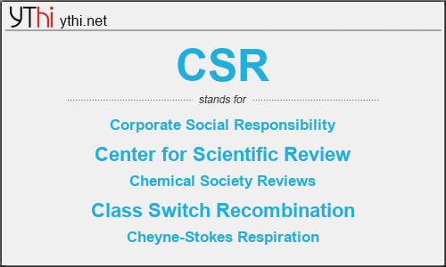 What does CSR mean? What is the full form of CSR?