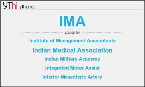 What does IMA mean? What is the full form of IMA?