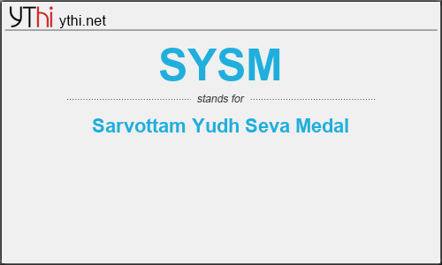 What does SYSM mean? What is the full form of SYSM?