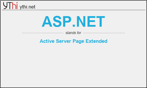What does ASP.NET mean? What is the full form of ASP.NET?