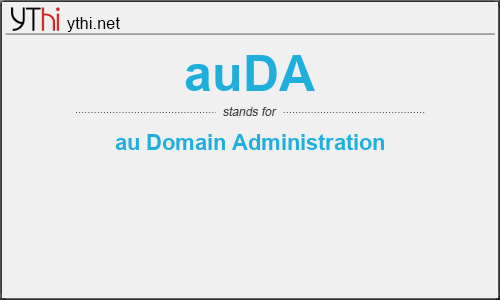 What does AUDA mean? What is the full form of AUDA?