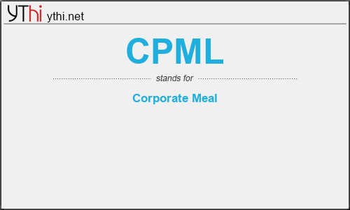 What does CPML mean? What is the full form of CPML?