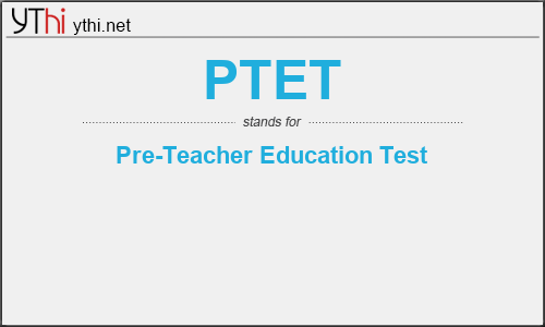 What does PTET mean? What is the full form of PTET?