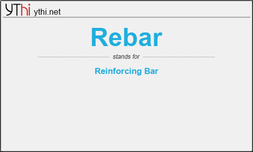 What does REBAR mean? What is the full form of REBAR?