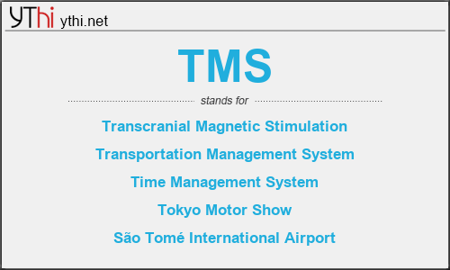 What does TMS mean? What is the full form of TMS?